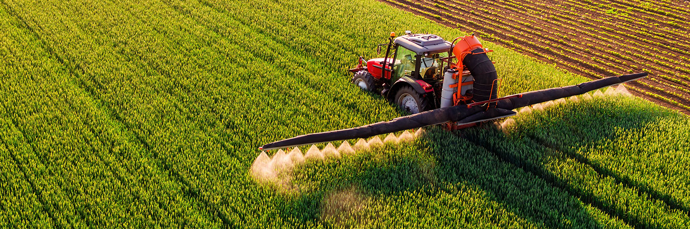 Spraying a field