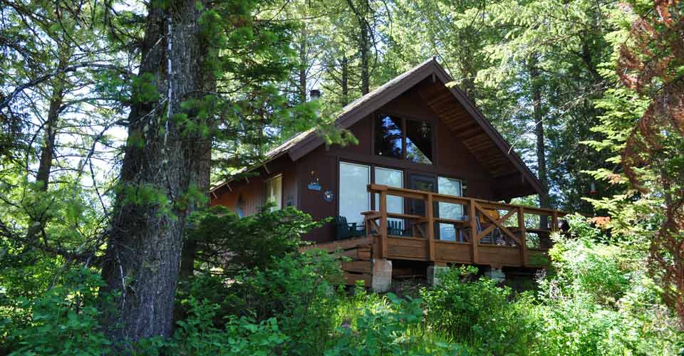 Secluded cabin in the woods