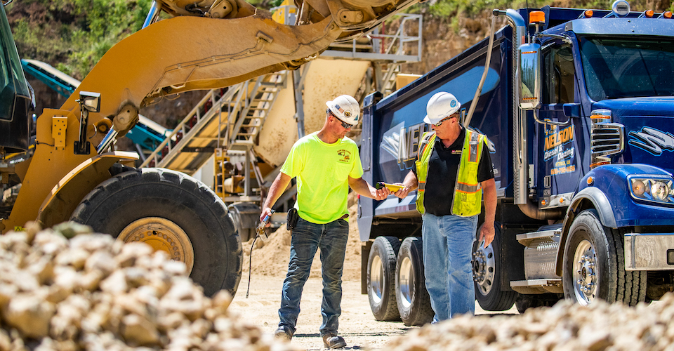 Men working on a construction site