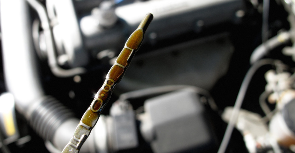 Oil dipstick reading