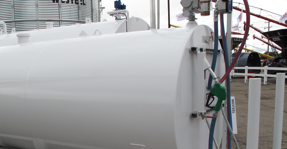 Fuel tanks on a farm