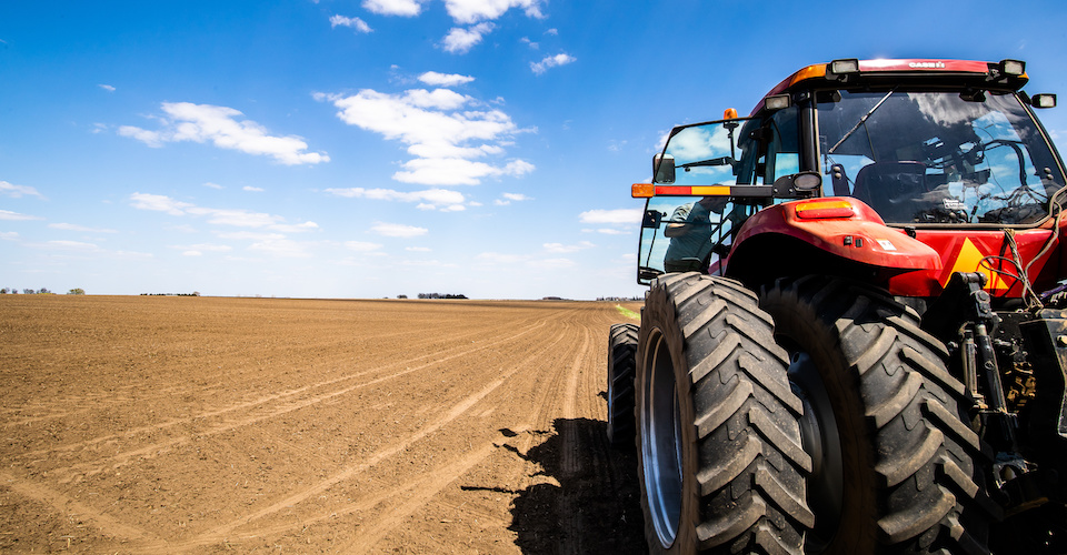tractor in field