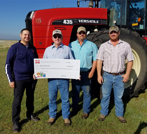 Presenting a check to Rick Chitwood