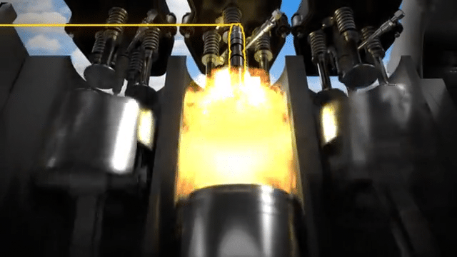 Injection combustion optimization animation