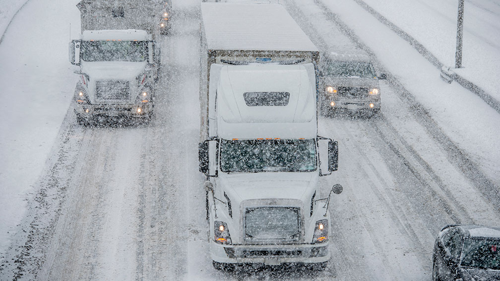 Driving in a snowstorm