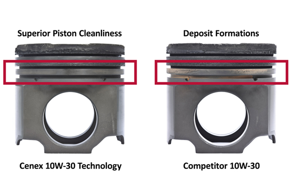 Maxtron DEO piston cleanliness comparison